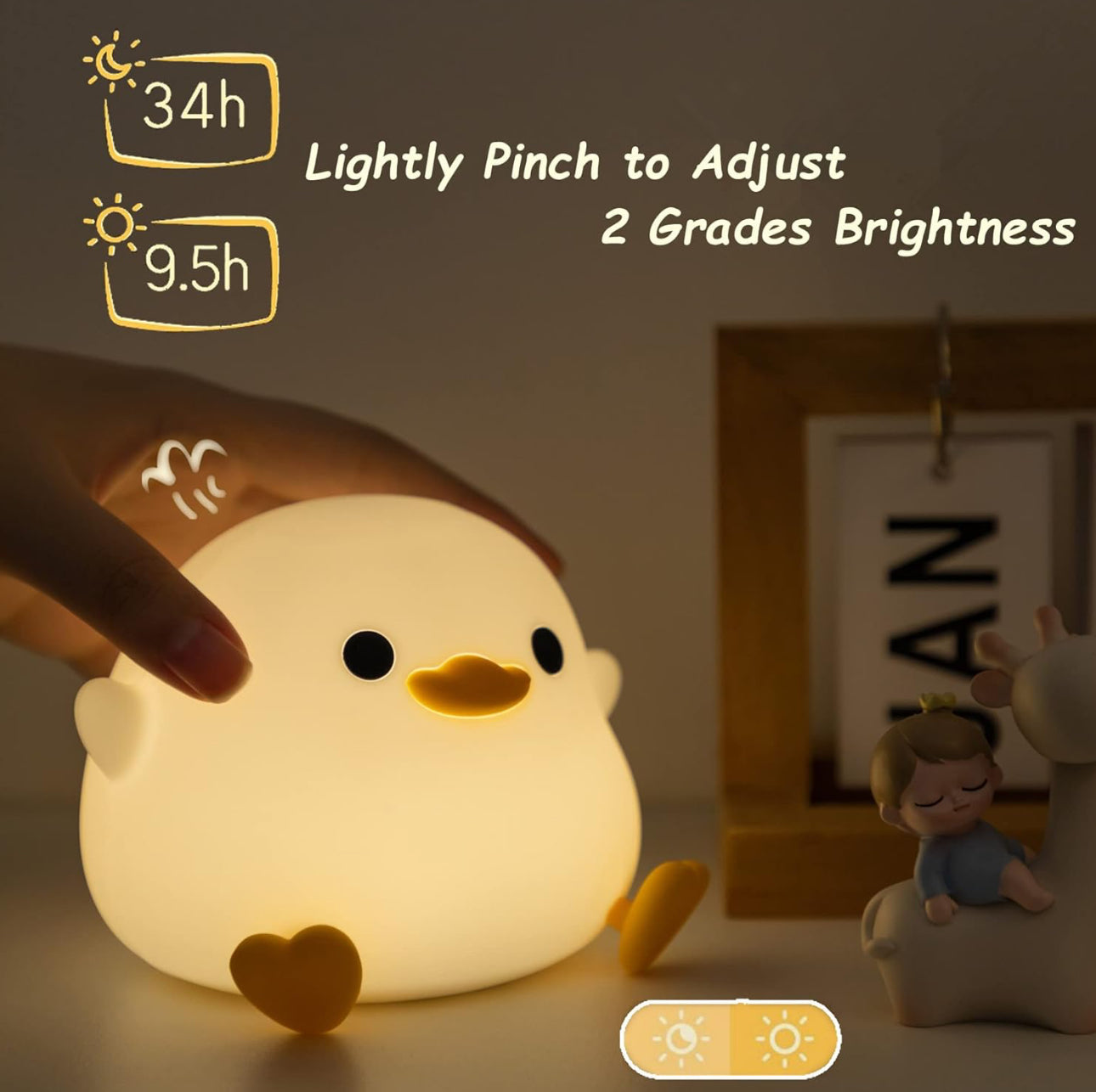 Stijlvolle DuckieDream Light Automatische LED Eend Verlichting