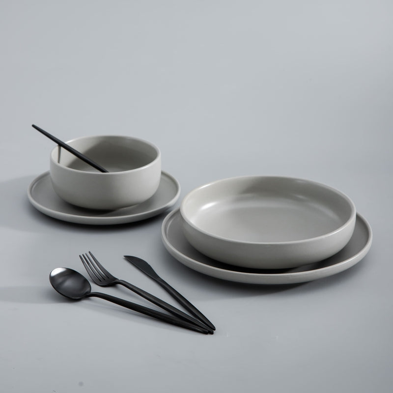 Minimalistisch Luxe Bestekset – 20-delig, Titanium & Roestvrij Staal