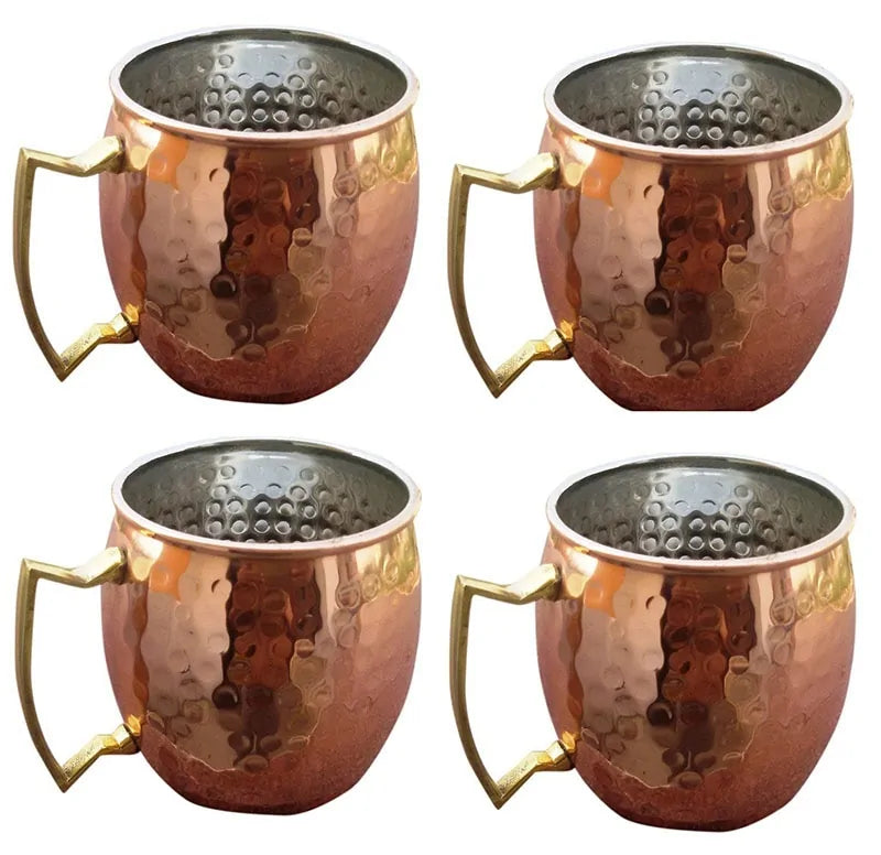 ChillCopper – Set van Gehamerde Koperen Mokken