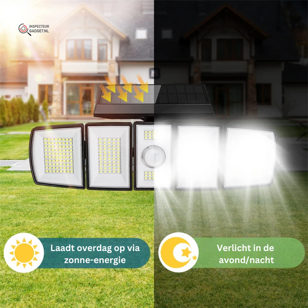 Draadloze LED Solar Bewakingslamp - 100% Zonne-energie!