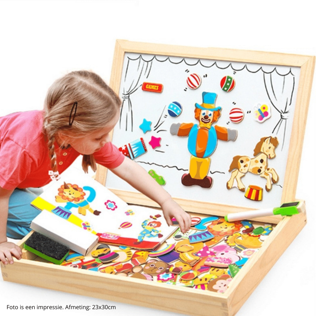 DrawPlay Board - Creatief Houten Magnetisch Krijtbord