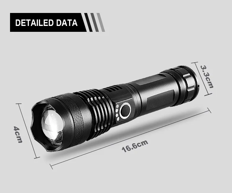 LumiBeam Zaklamp - Krachtige Oplaadbare LED Zaklamp