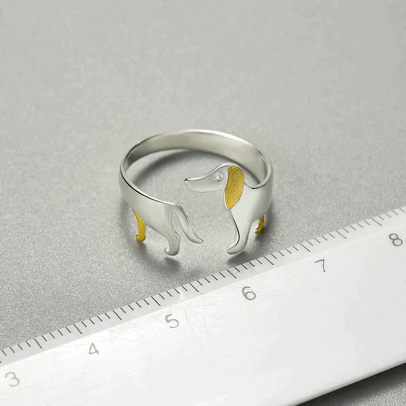 Schattige Teckel Ring - Perfect voor de Dierenvrienden!