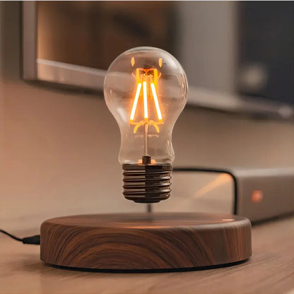 LevitaLux - Walnoot Gloeilamp met Vloeiende Basis
