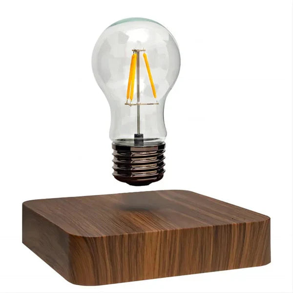 LevitaLux - Walnoot Gloeilamp met Vloeiende Basis