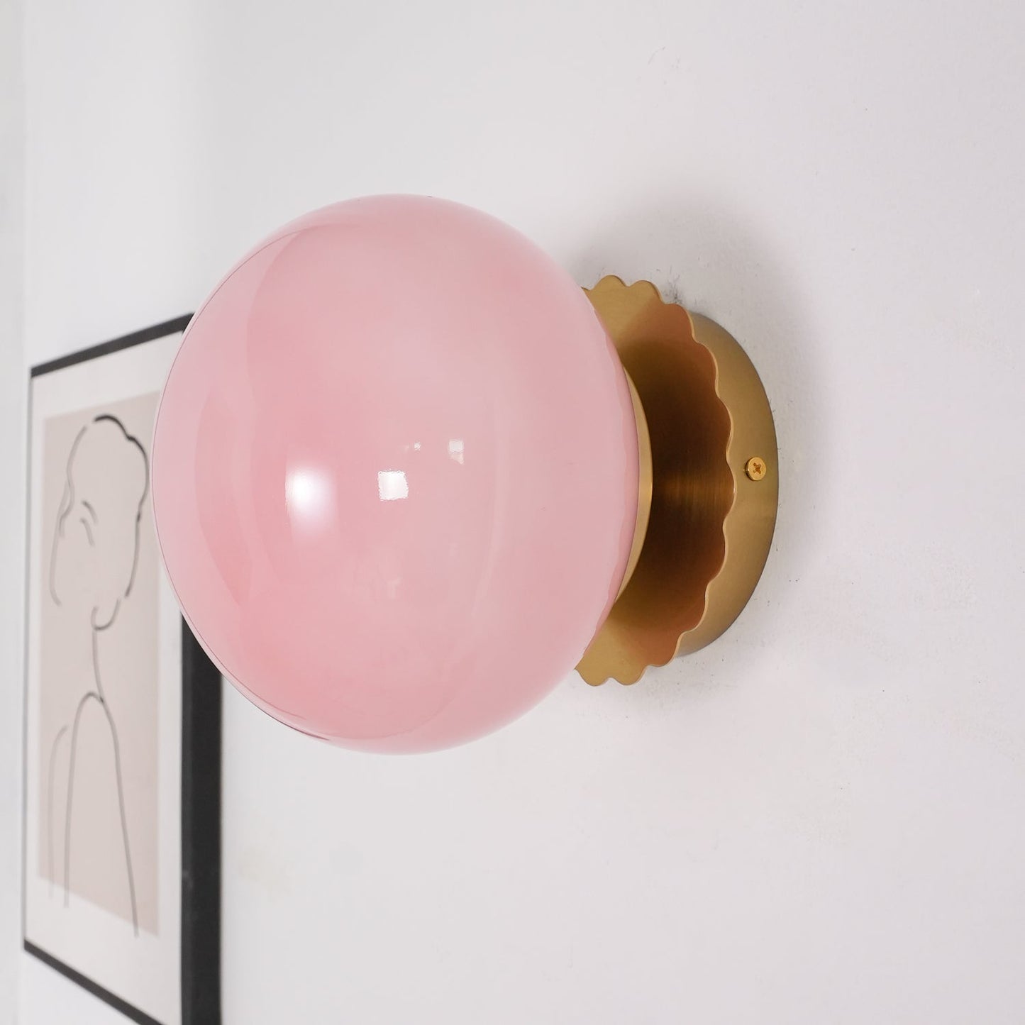 ChicGlow - Elegante Roze Glazen Lamp voor Stijlvolle Interieurs