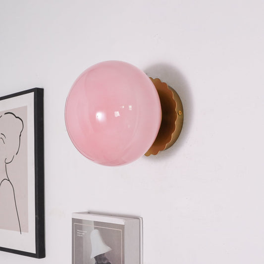 ChicGlow - Elegante Roze Glazen Lamp voor Stijlvolle Interieurs