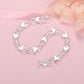 Elegante Luxe Zilveren Hartarmband – Tijdloos en Chic