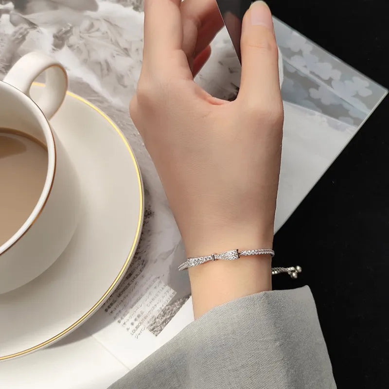 SparkleTennis Bracelet - Elegante Zilveren Armband met Zirkonia