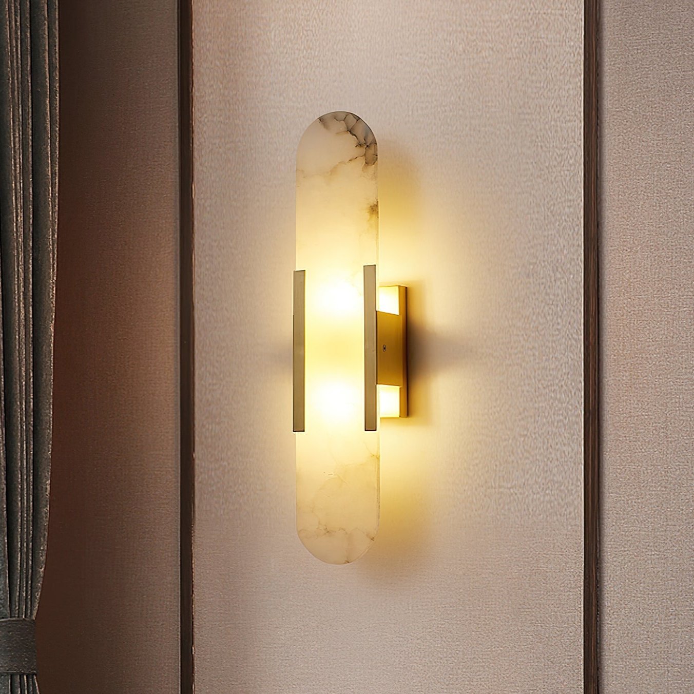 Elegante Melange - Handgemaakte Alabaster Wandlamp