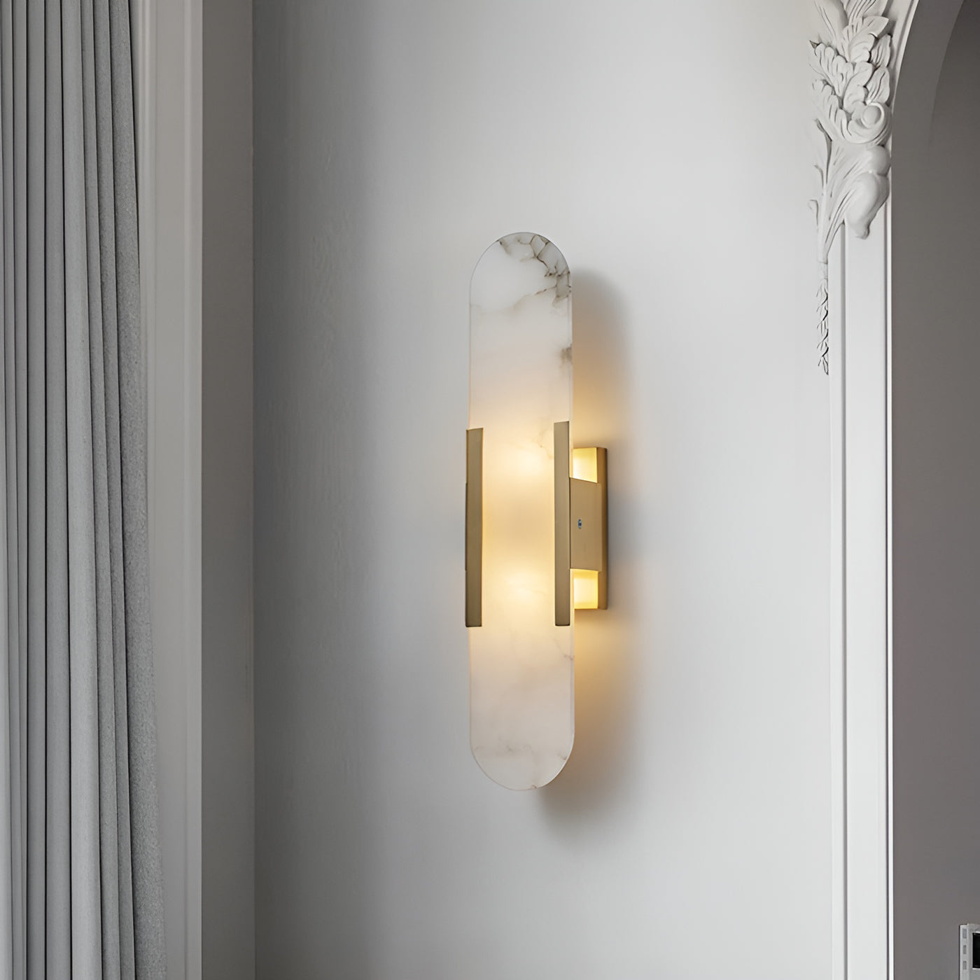 Elegante Melange - Handgemaakte Alabaster Wandlamp