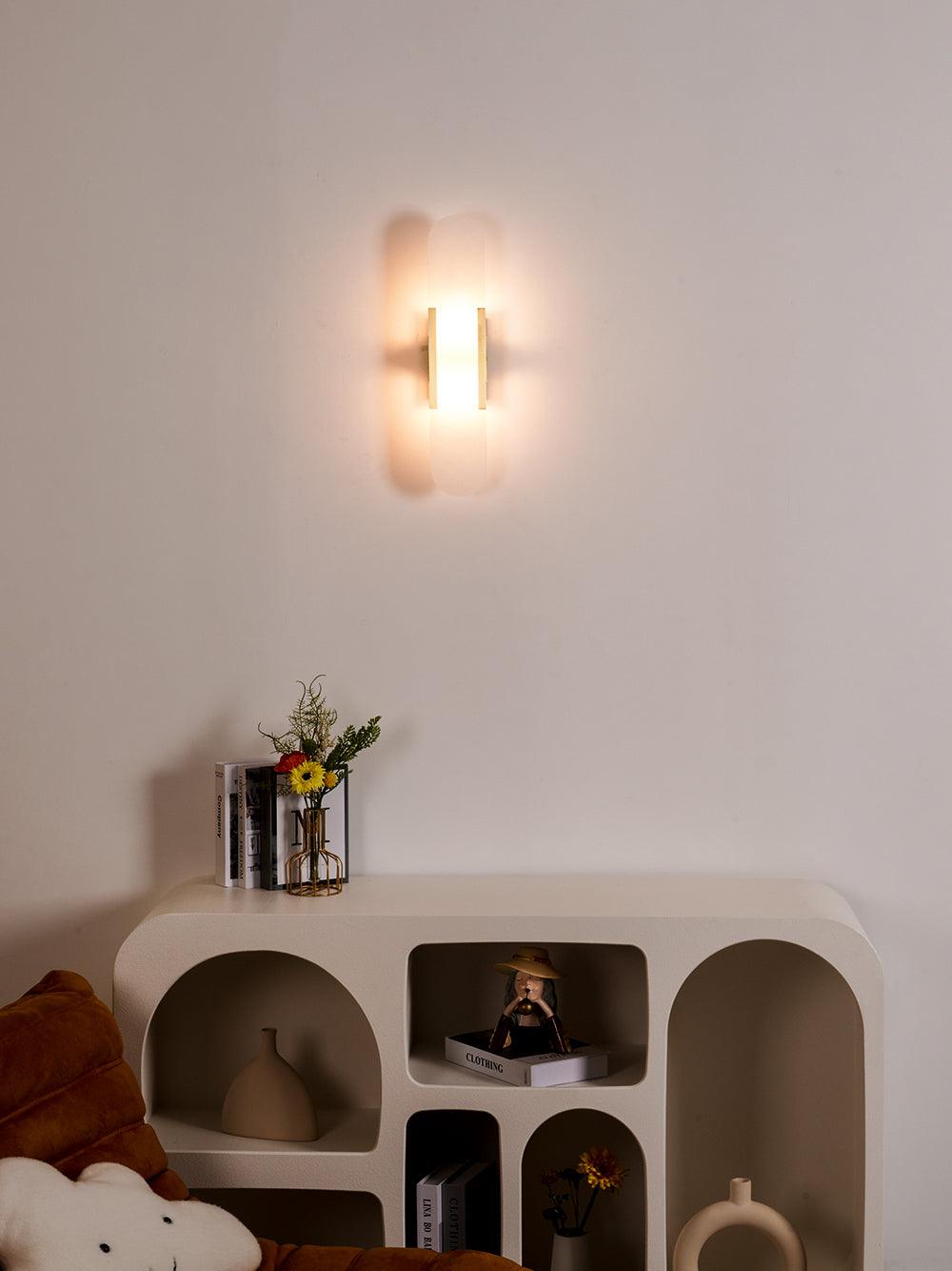 Elegante Melange - Handgemaakte Alabaster Wandlamp