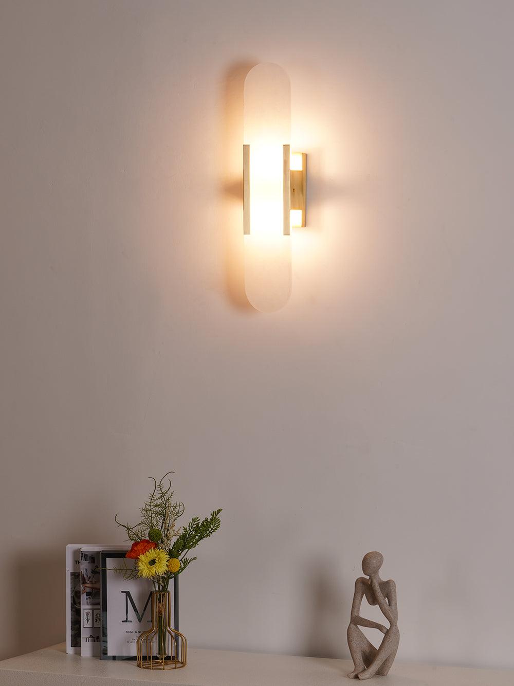 Elegante Melange - Handgemaakte Alabaster Wandlamp