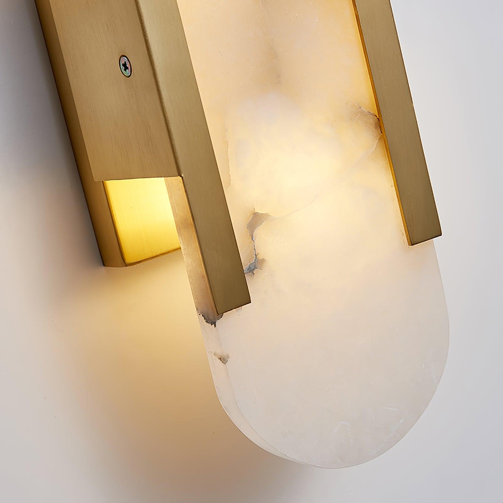 Elegante Melange - Handgemaakte Alabaster Wandlamp