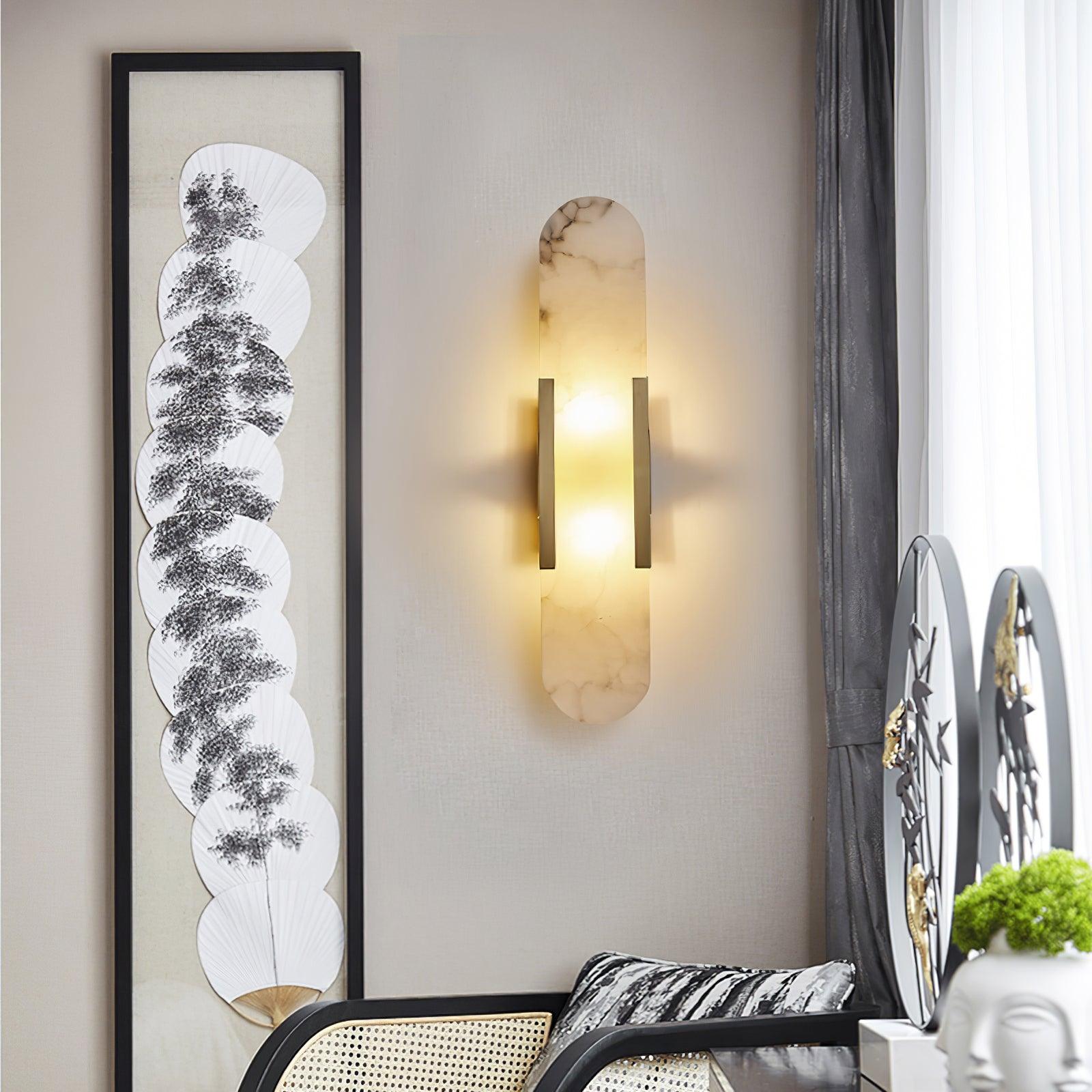 Elegante Melange - Handgemaakte Alabaster Wandlamp