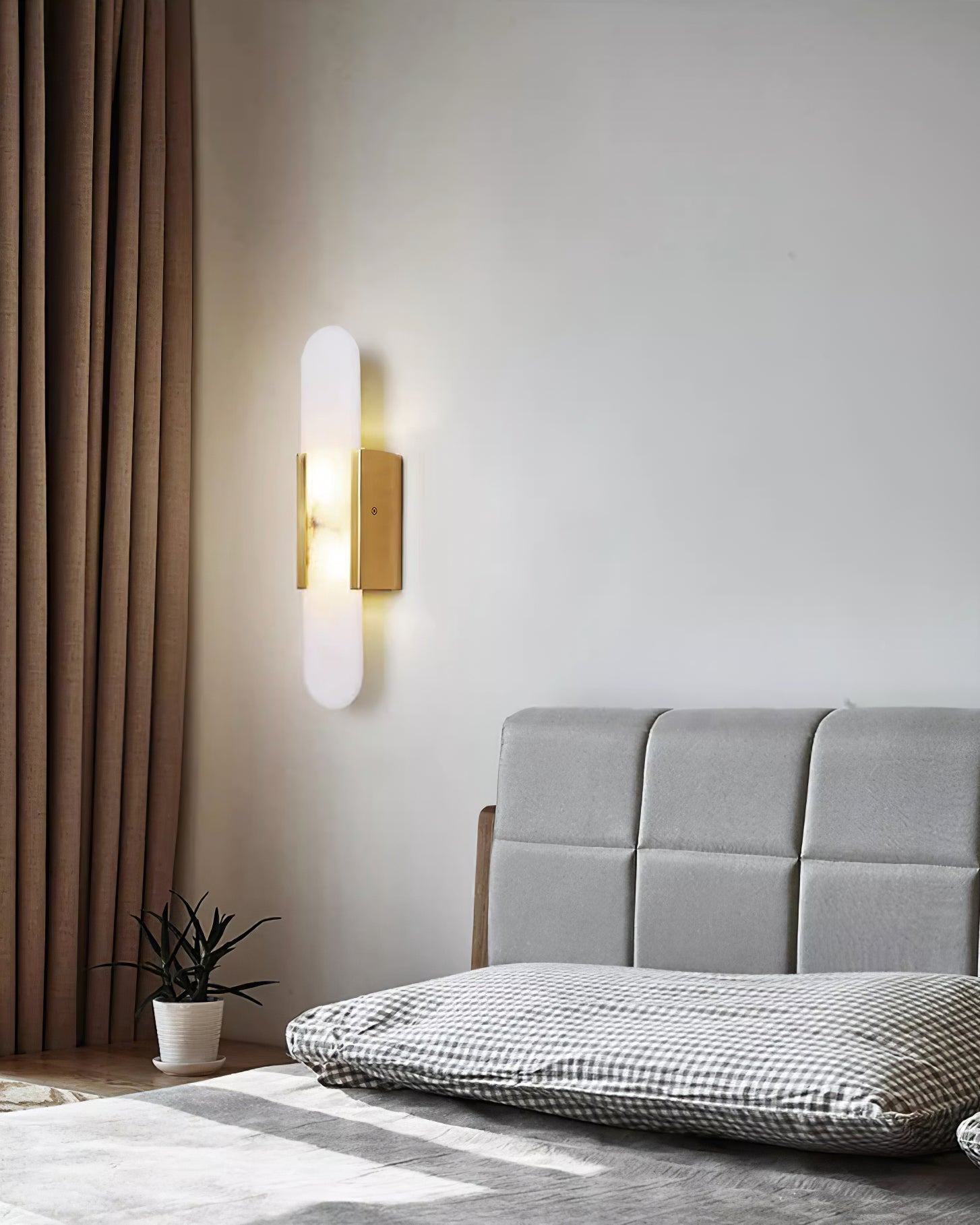 Elegante Melange - Handgemaakte Alabaster Wandlamp