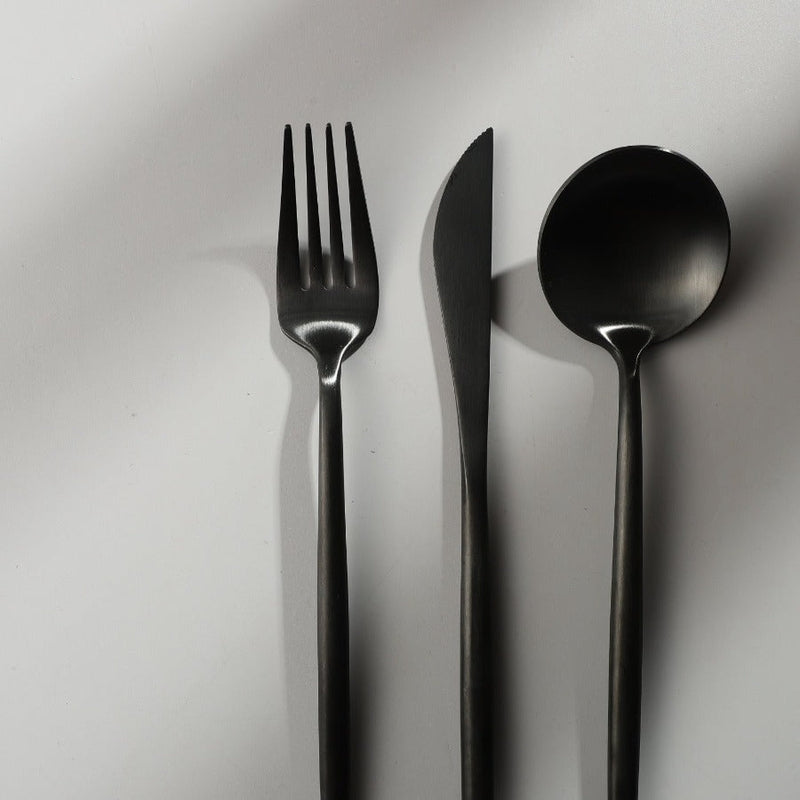 Minimalistisch Luxe Bestekset – 20-delig, Titanium & Roestvrij Staal