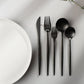 Minimalistisch Luxe Bestekset – 20-delig, Titanium & Roestvrij Staal