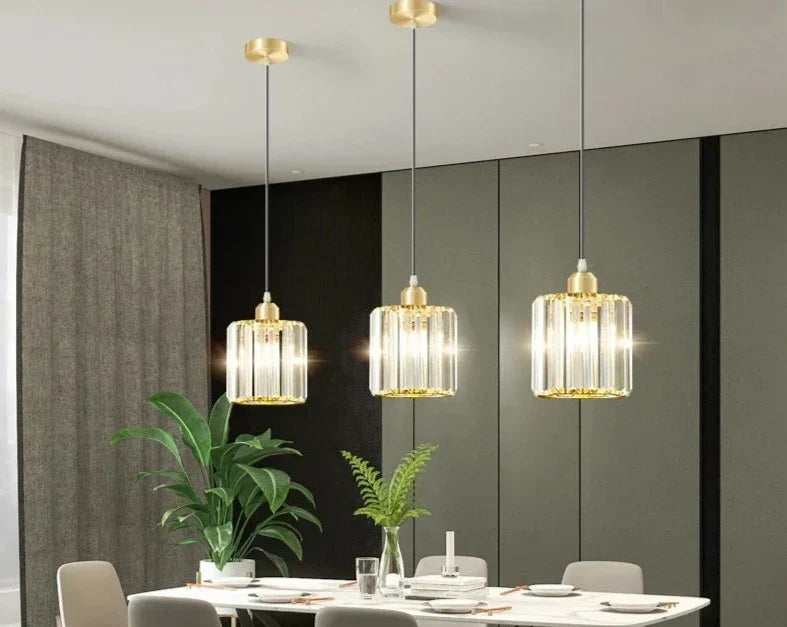 LuxeGlow SparkleLamp - Elegante K9-Kristallen Hanglamp