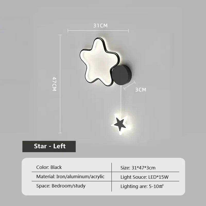 LumiDroom - Magische Wandlamp met Sterren en Maan