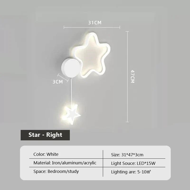 LumiDroom - Magische Wandlamp met Sterren en Maan