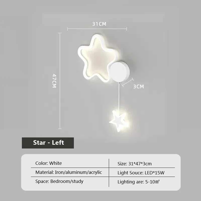 LumiDroom - Magische Wandlamp met Sterren en Maan