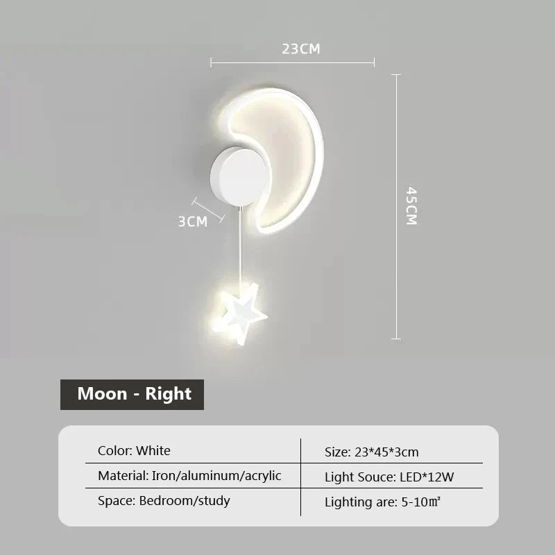 LumiDroom - Magische Wandlamp met Sterren en Maan