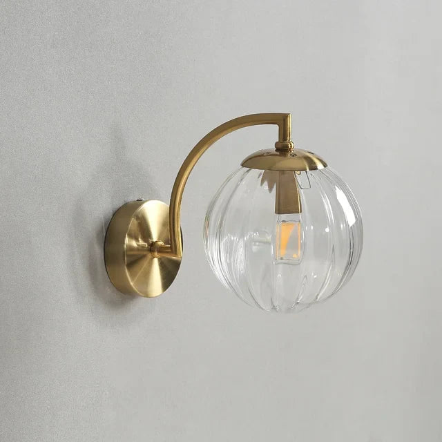 Nordic Glas Vägglampa - Elegant Skandinavisk Vägglampa i Glas med Varm LED-Ljus