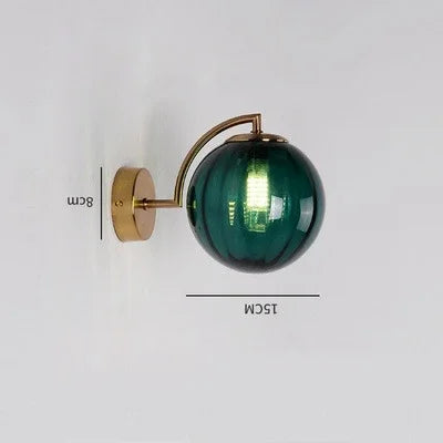 Nordic Glas Vägglampa - Elegant Skandinavisk Vägglampa i Glas med Varm LED-Ljus