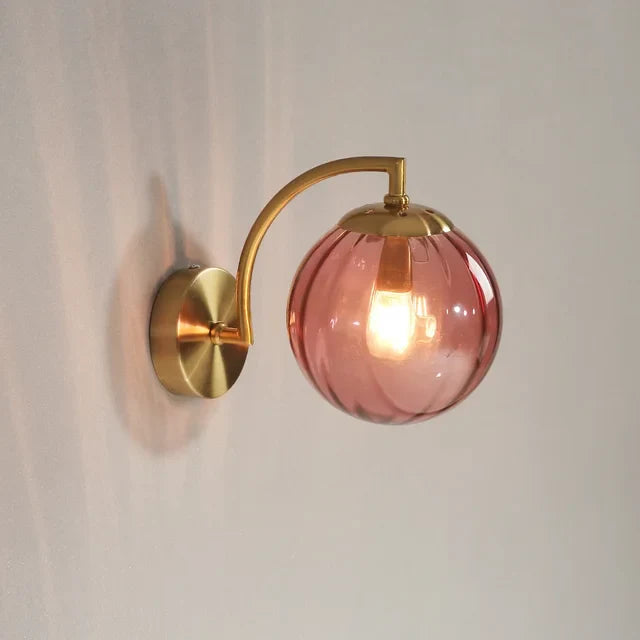Nordic Glas Vägglampa - Elegant Skandinavisk Vägglampa i Glas med Varm LED-Ljus