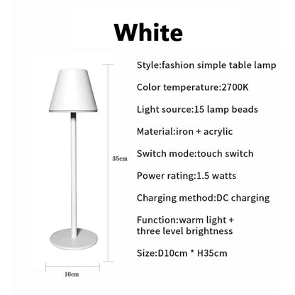 LumiFlex Draadloze Bureaulamp - Elegante Verlichting Met Oplaadbare Batterij