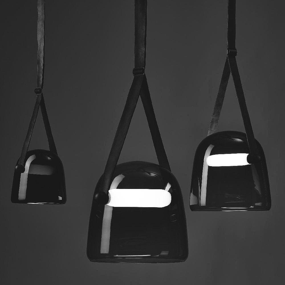 LunaMona Plafondlamp - Moderne Hanglamp van Metaal en Glas