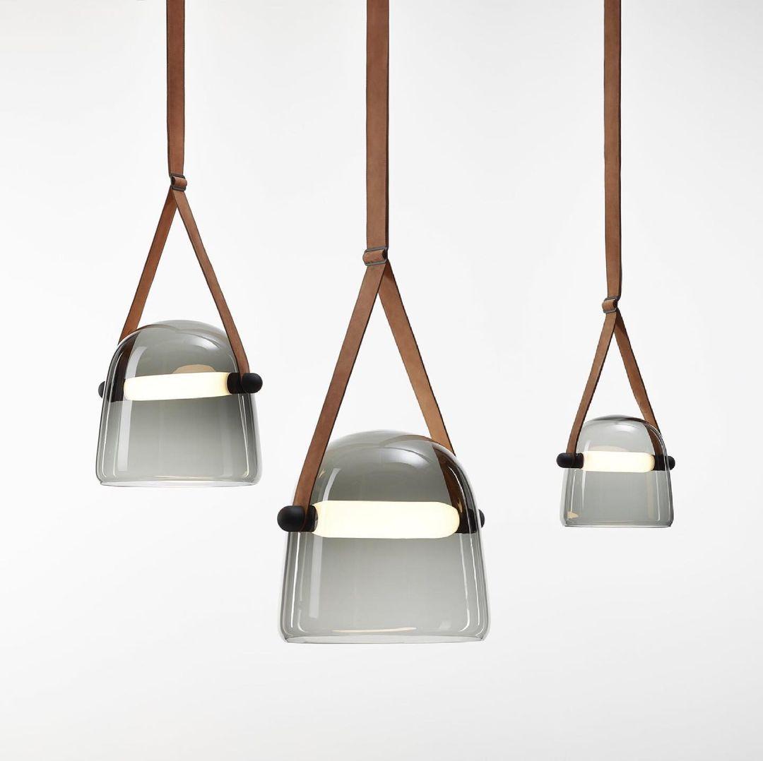 LunaMona Plafondlamp - Moderne Hanglamp van Metaal en Glas