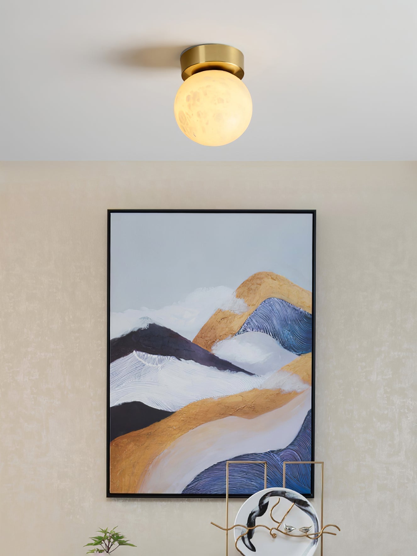 LumaBreeze Plafondlamp - Luxe Moderne Alabaster LED Plafondlamp