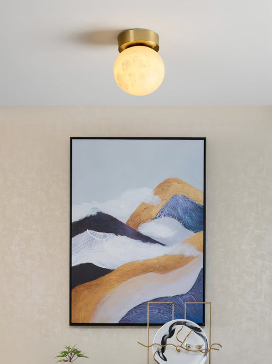 LumaBreeze Plafondlamp - Luxe Moderne Alabaster LED Plafondlamp