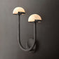 MushroomGlow Wandlamp - Organisch Alabaster Ontwerp