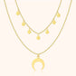 Dazzling Luna Double Necklace