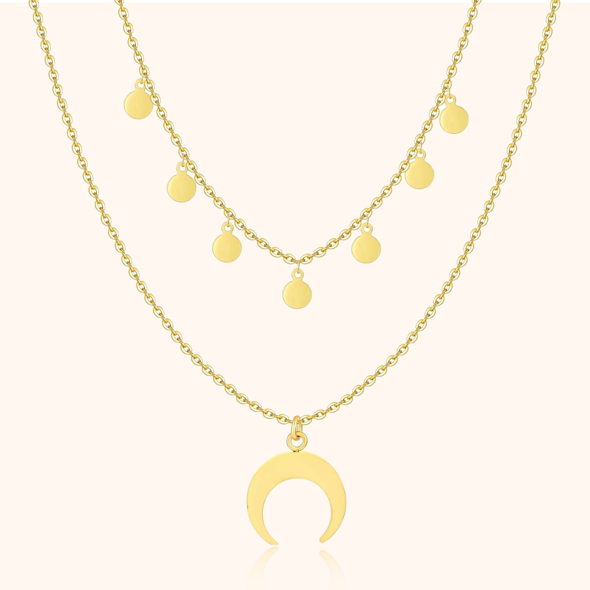 Dazzling Luna Double Necklace