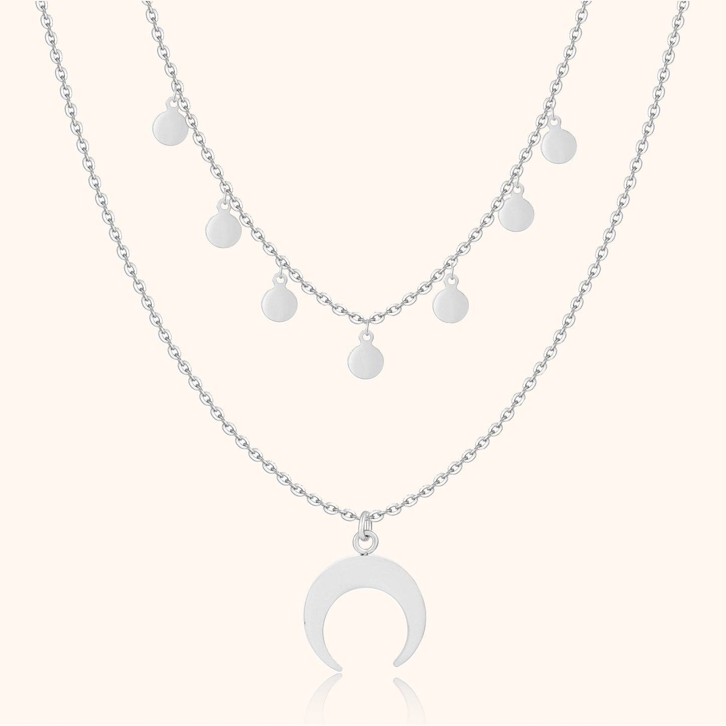 Dazzling Luna Double Necklace