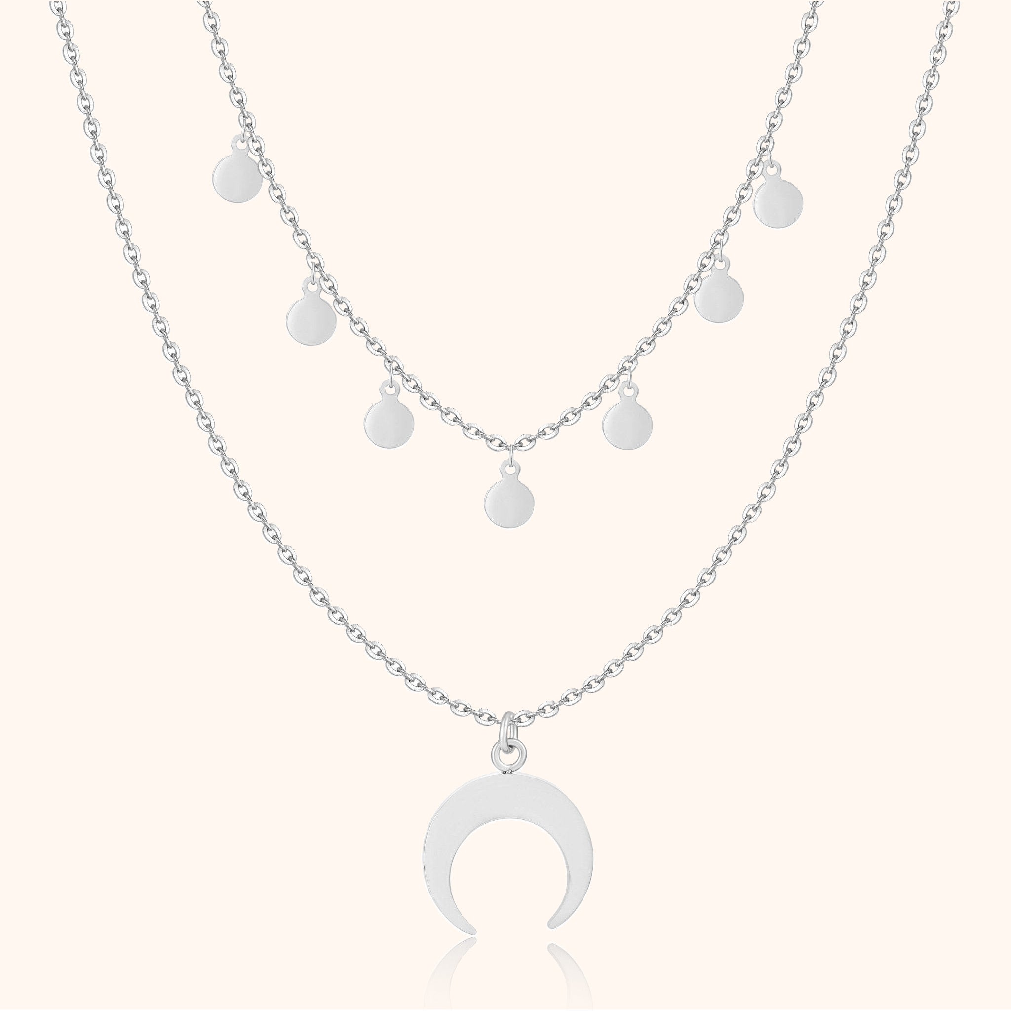 Dazzling Luna Double Necklace