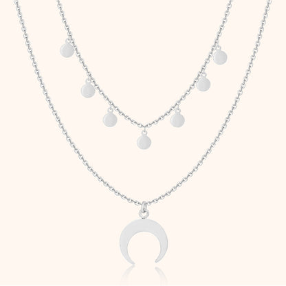 Dazzling Luna Double Necklace