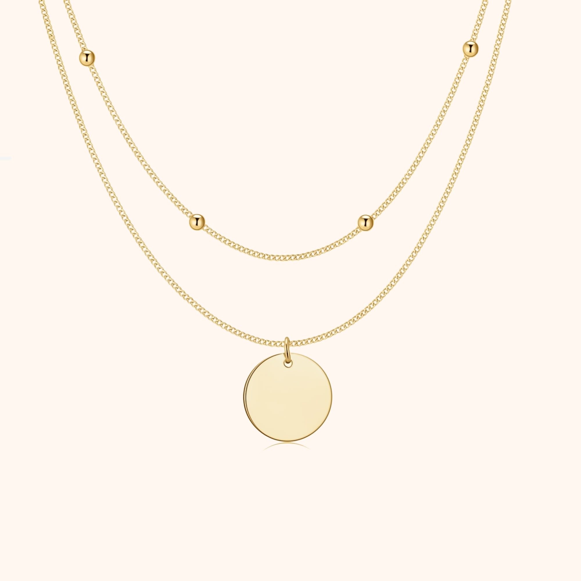 Elegante Dubbele Medaillonketting – Amélie