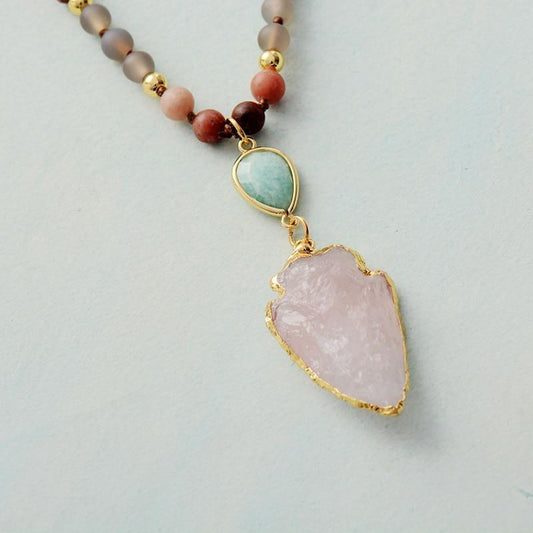 RoseQuartz Harmony Necklace – Bescherming en Energie