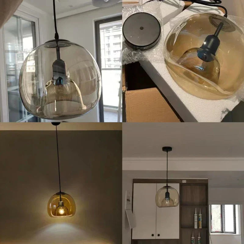 LumiGlow Pendant - Hedendaagse Glazen Hanglamp voor Luxe Interieurs