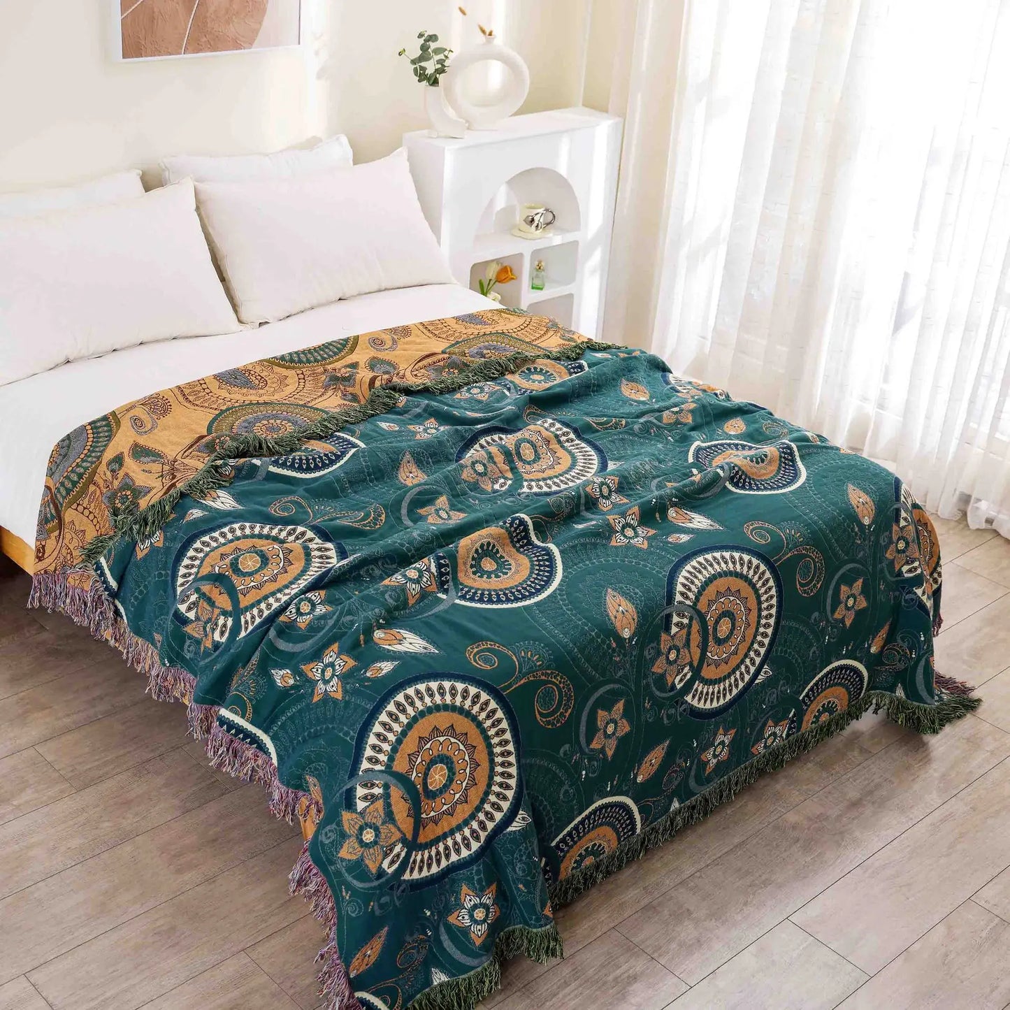 Paloma™ Boho Luxe Tapijt met Speelse Kwastjes