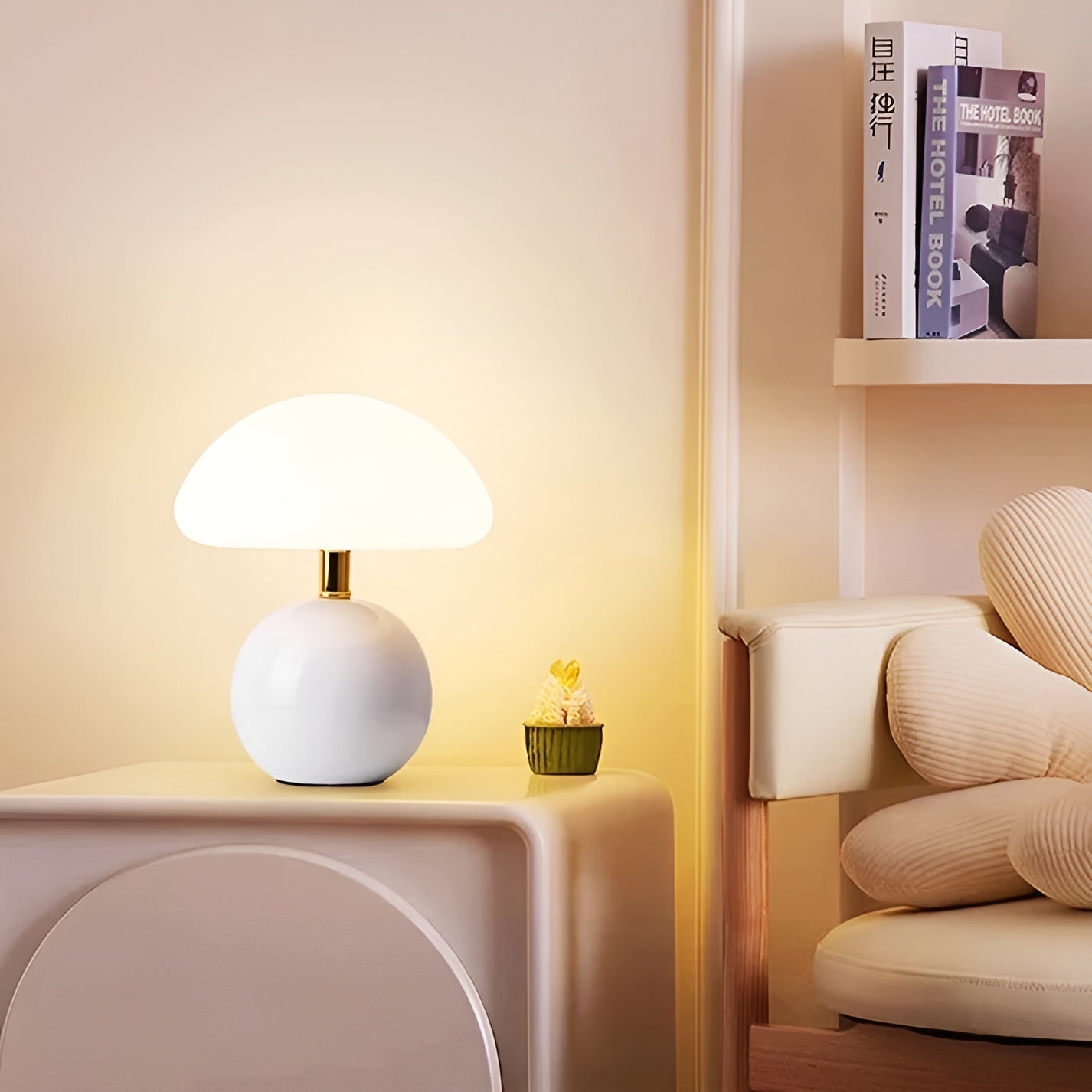 Elegante Paddenstoel LED Lamp – Warm Licht & Luxe Sfeer