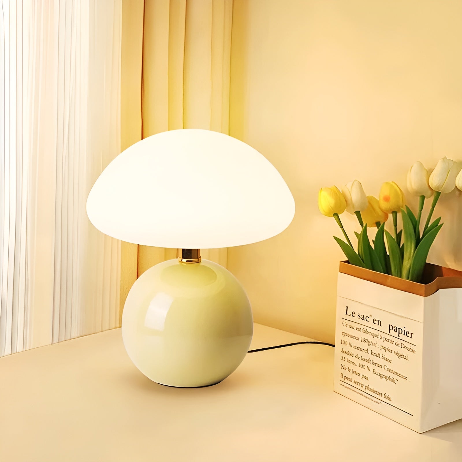 Elegante Paddenstoel LED Lamp – Warm Licht & Luxe Sfeer