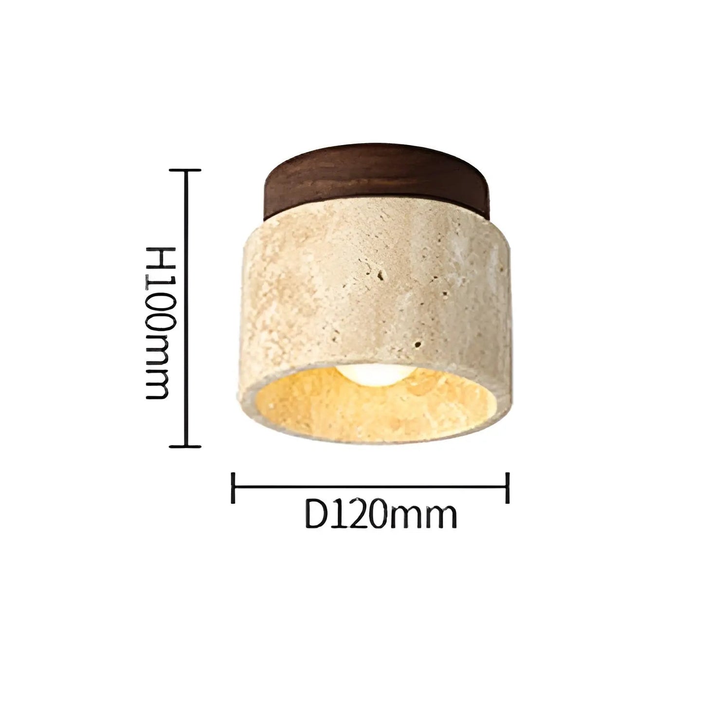 LumiZen Luxe - Japans Geïnspireerde LED Sfeerlicht met Travertijn en Hout