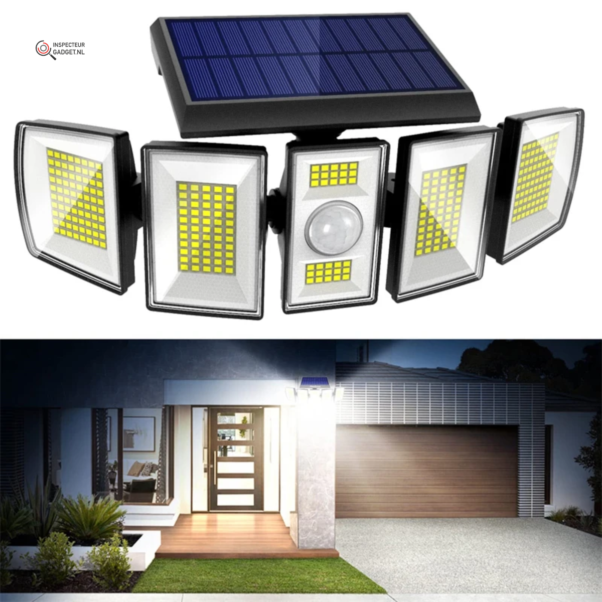 Draadloze LED Solar Bewakingslamp - 100% Zonne-energie!