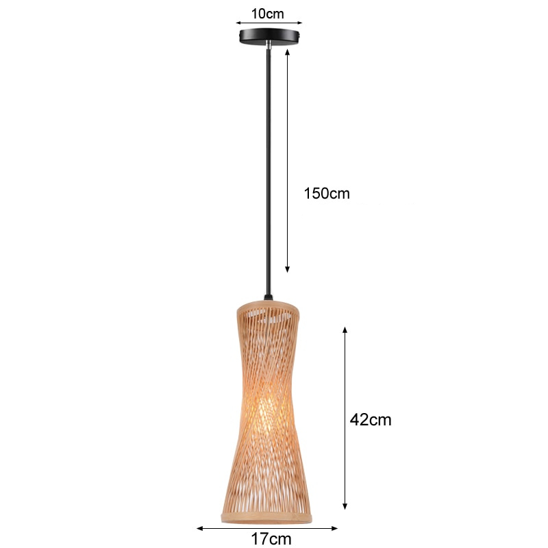 BambooLife Hanglamp - Handgeweven Bamboe Lampenkap voor een Warm Interieur